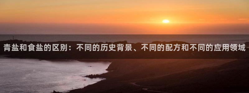 威九国际66m66成长模式：青盐和食盐的区别：不同的历史背景